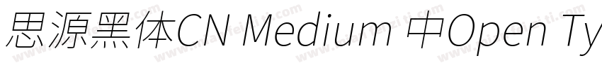 思源黑体CN Medium 中Open Type TrueType字体转换